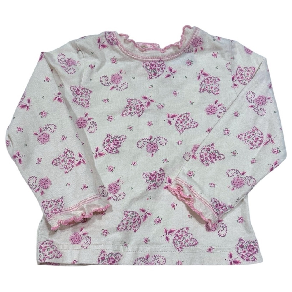 Vintage Vitamins Kids Pink Floral Long-Sleeve Top - Size 18M
